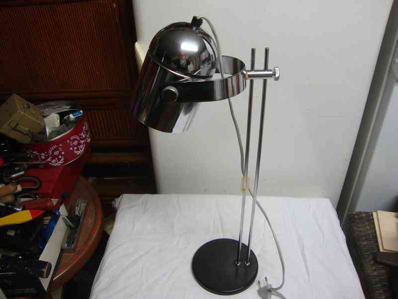 Retro chromovaná chrom lampa lampička Combi Lux Jindra top - foto 3