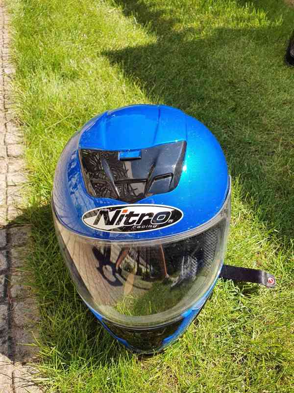 Modrá přilba Nitro Racing (XL) - foto 5