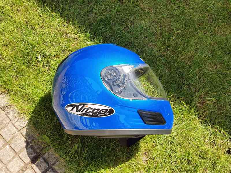 Modrá přilba Nitro Racing (XL) - foto 6