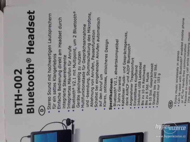 Bezdrátová bluetooth sluchátka BTH002 s mikrofonem - foto 2