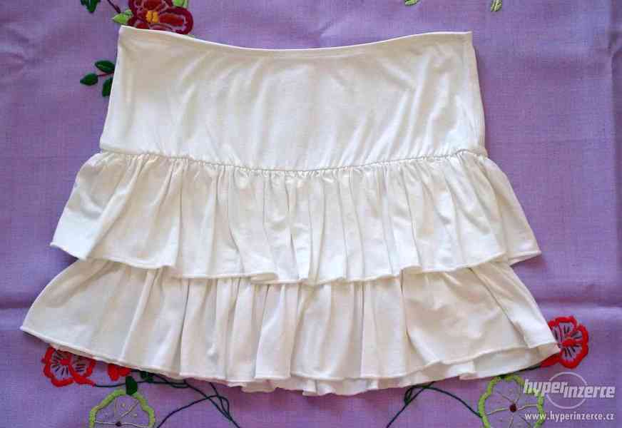 bílá boková sukně - foto 1
