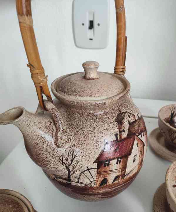 RUČNĚ MALOVANÁ KERAMICKÁ SOUPRAVA NA ČAJ i KÁVU - foto 4