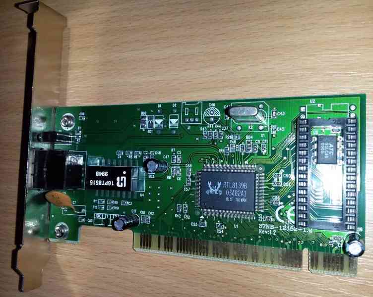 LAN síťová karta Ethernet do PCI slotu - foto 2
