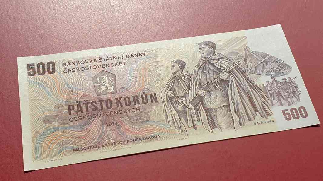 500 korun 1973 Československo špičkový stav UNC - foto 4