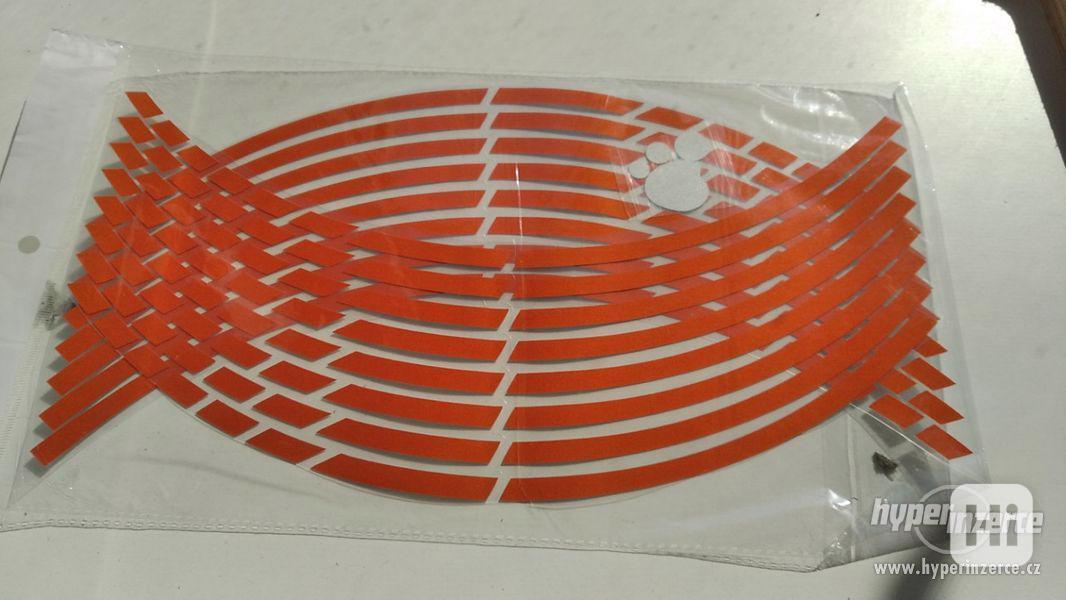 Reflexní pásky na kola - oranžová - foto 1