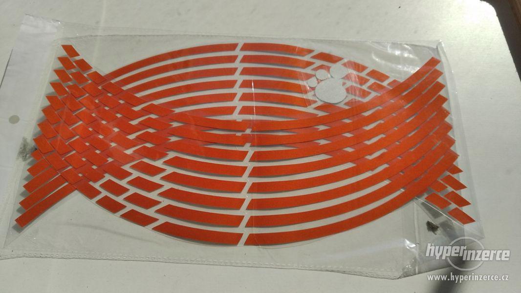 Reflexní pásky na kola - oranžová - foto 1