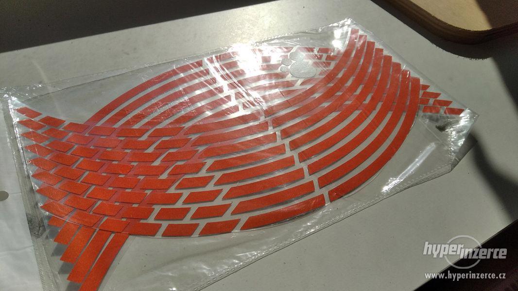 Reflexní pásky na kola - oranžová - foto 2