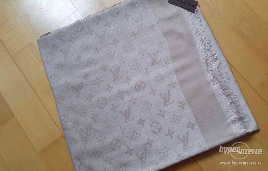 Šátek Louis Vuitton - zajímavý béžový - foto 2
