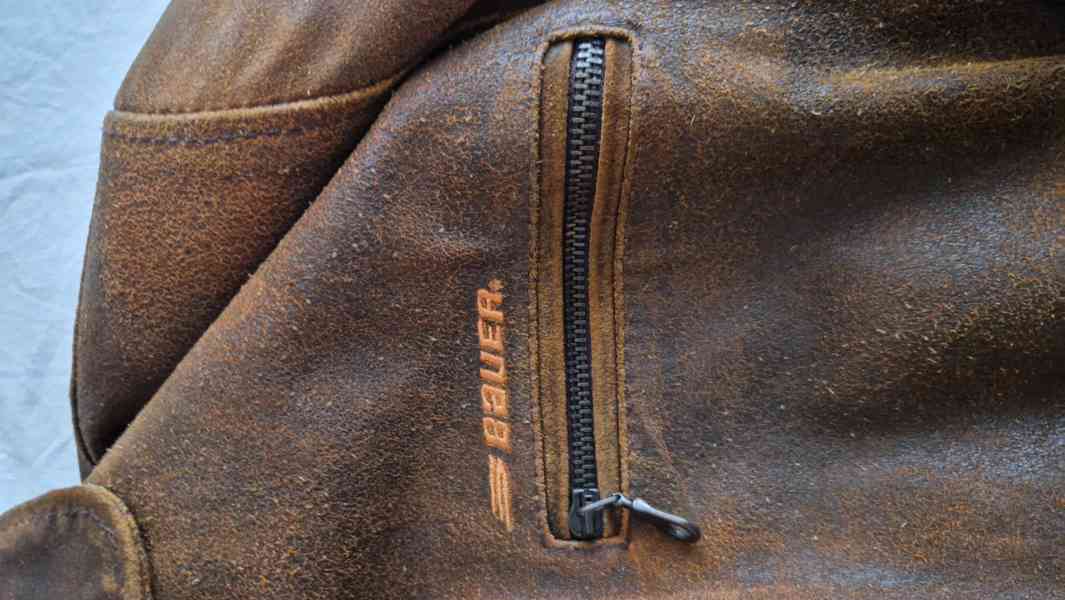Kožená bunda BAUER hnědá XL - foto 10