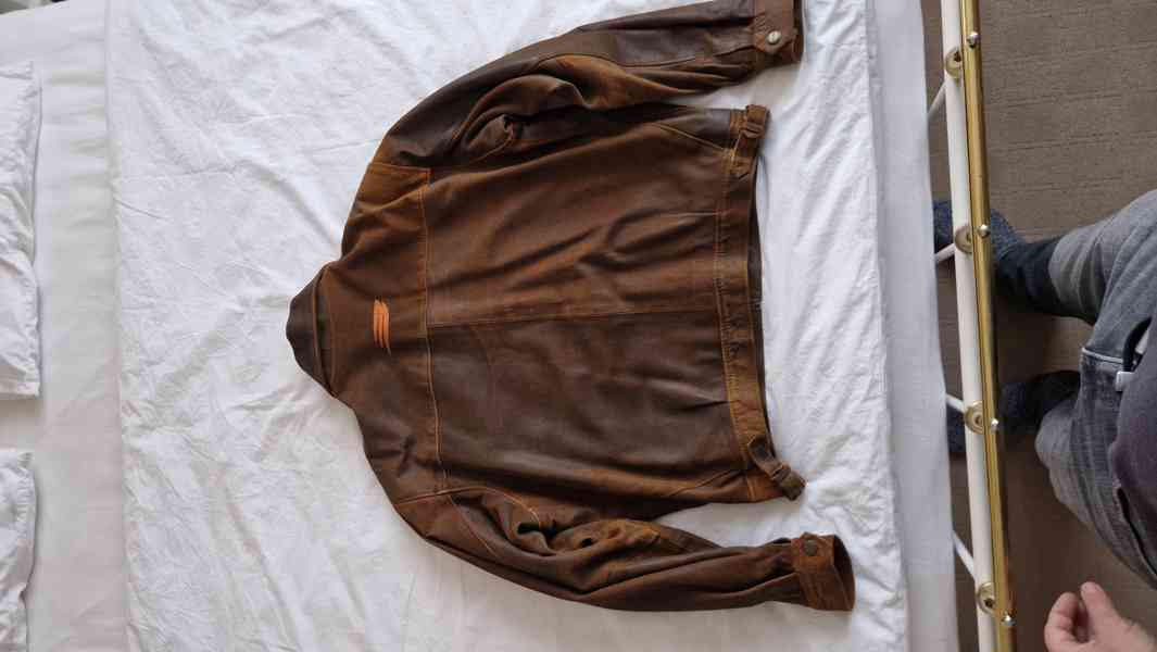 Kožená bunda BAUER hnědá XL - foto 5