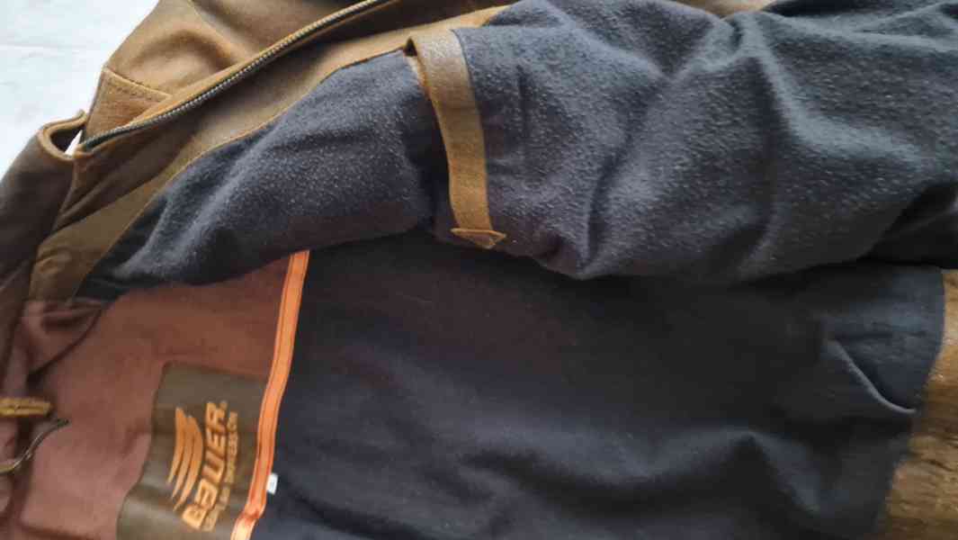 Kožená bunda BAUER hnědá XL - foto 8