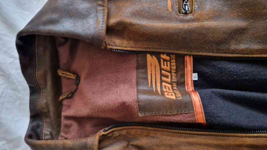 Kožená bunda BAUER hnědá XL - foto 12