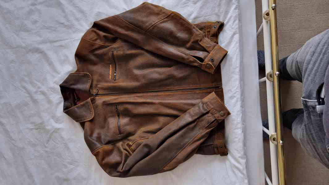 Kožená bunda BAUER hnědá XL - foto 6