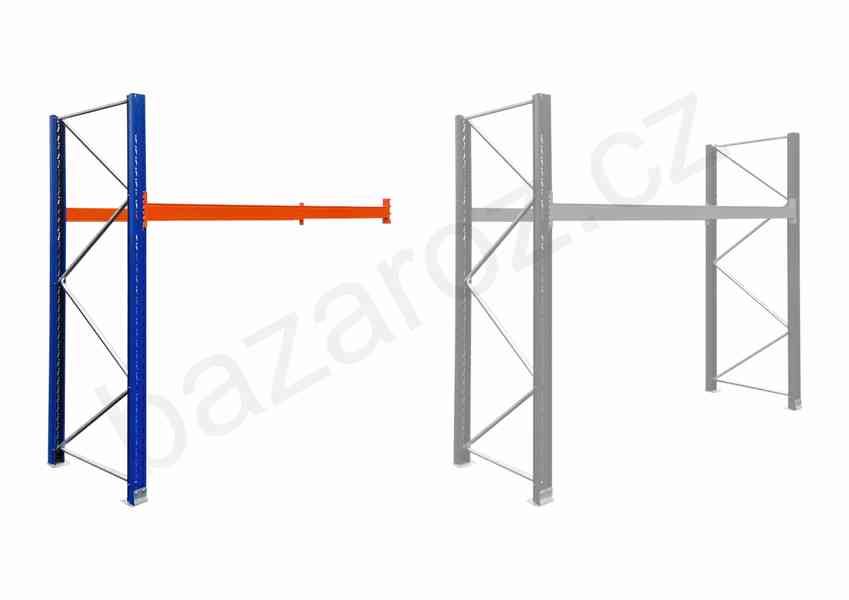 Paletové Regály Proman v:1,9m 1 patro Přídavné Pole použité - foto 5