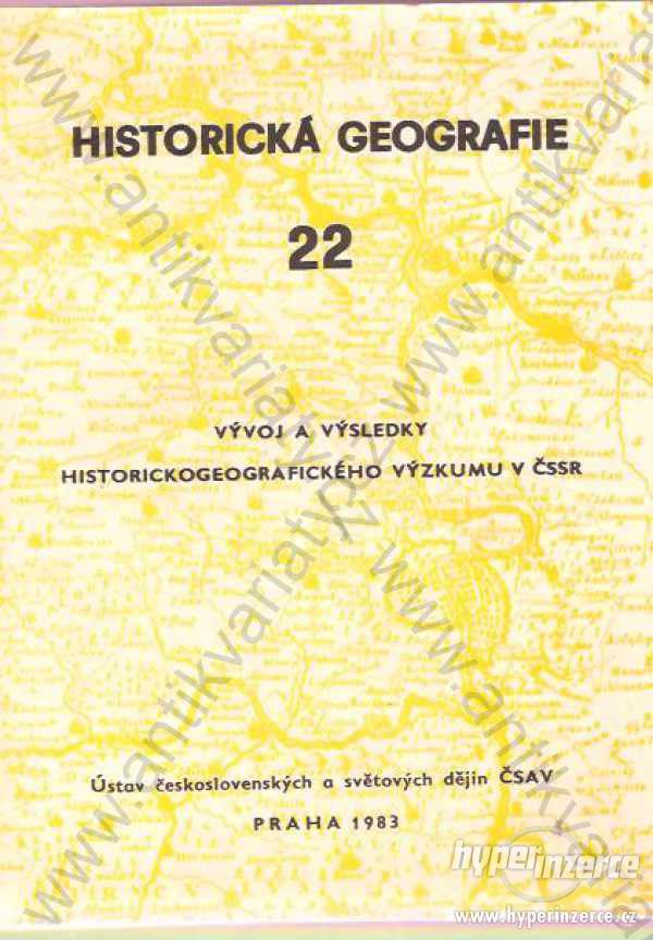 Historická geografie 22 kolektiv autorů 1983 - foto 1