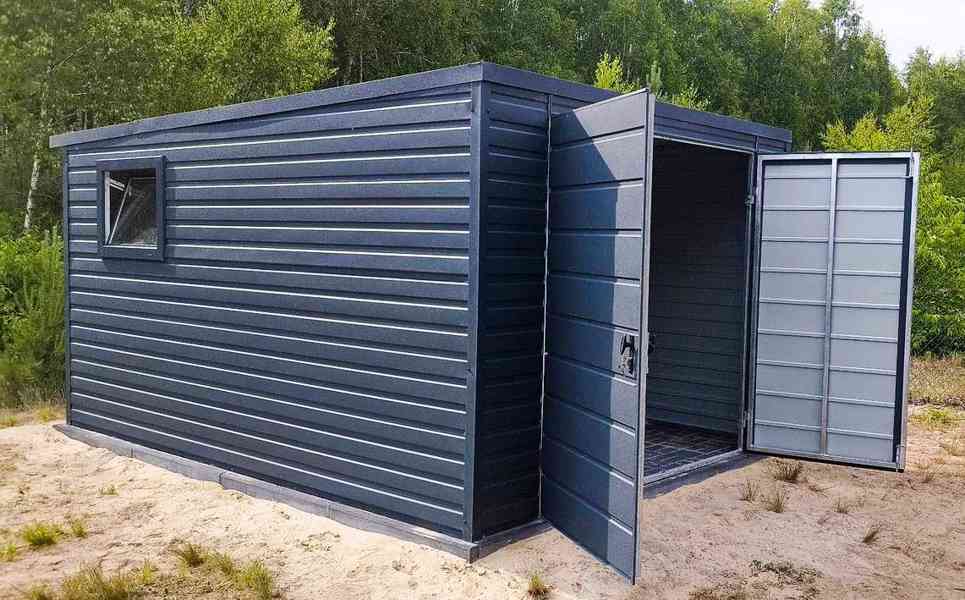 Zahradní domek 3m x 4m, spád dozadu - vrata + okno - TS326 - foto 2