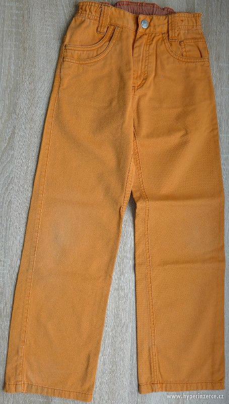 Kalhoty džínové oranžové vel. 128 (7-8 let) H&M - foto 1