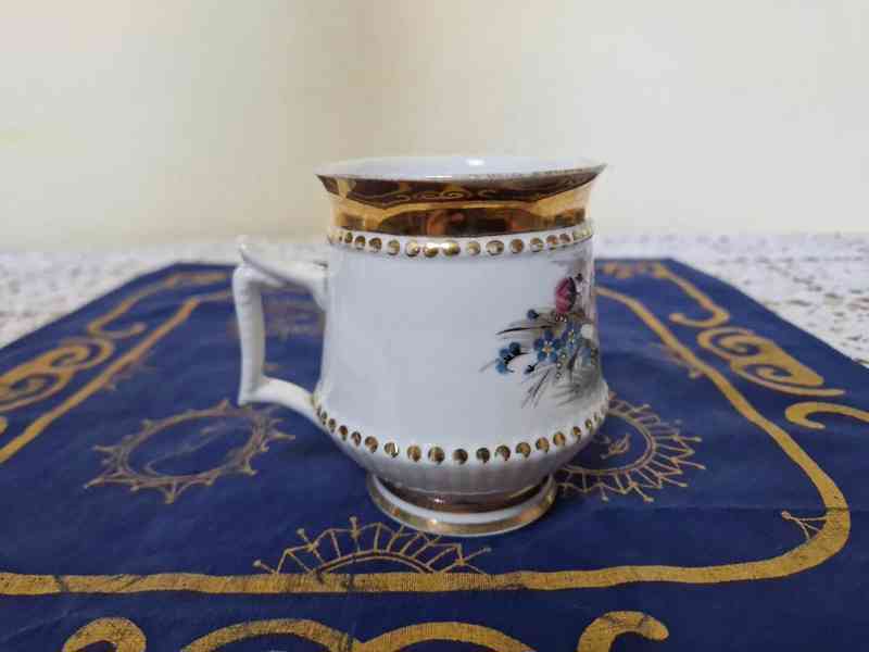 Sbírkový secesní porcelánový Hrnek Mušlák - foto 5