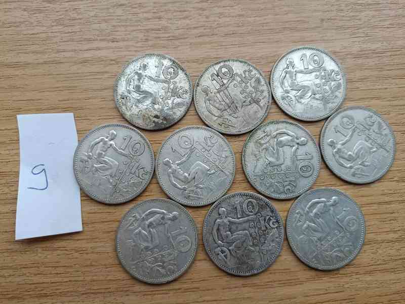 Sady 10 ks mincí 10 Kč 1930–1932 – stříbrné! - foto 9