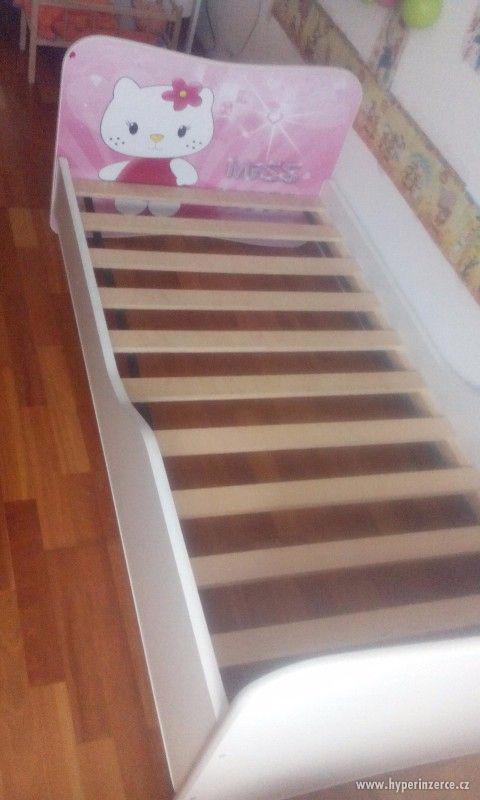 Dětská postel pro holčičku, motiv: Hello Kitty - foto 1