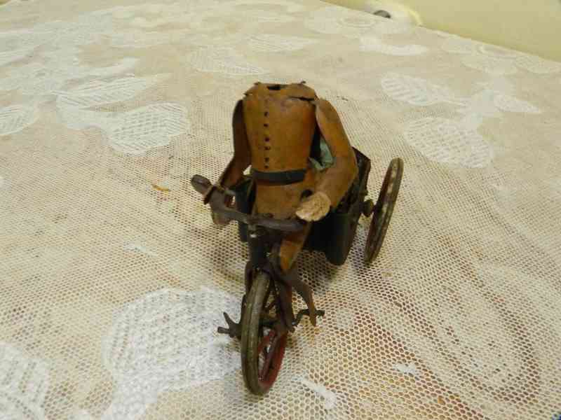 Velmi stará plechová hračka DRGM Lehmann s Motor Rad Cycle - foto 6