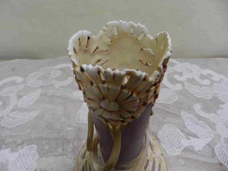Secesní Váza Riesner Stellmacher a Kessel Amphora Teplice - foto 6