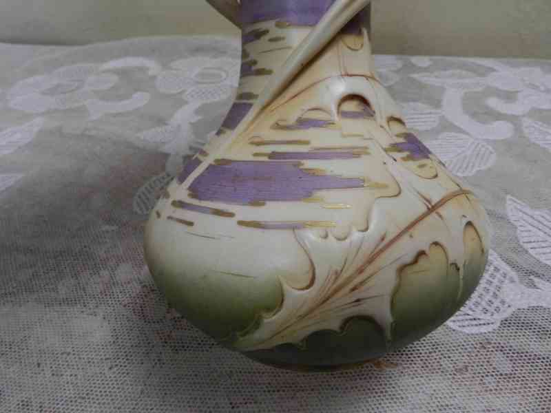 Secesní Váza Riesner Stellmacher a Kessel Amphora Teplice - foto 3