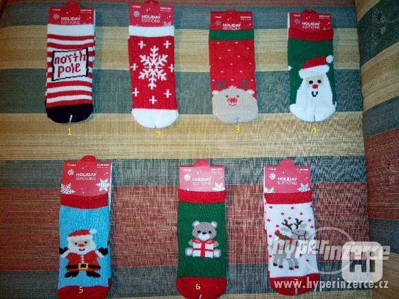 Krásné vánoční a mikulášské ponožky pro mimina - foto 1