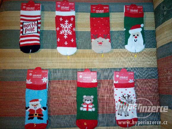 Krásné vánoční a mikulášské ponožky pro mimina - foto 1