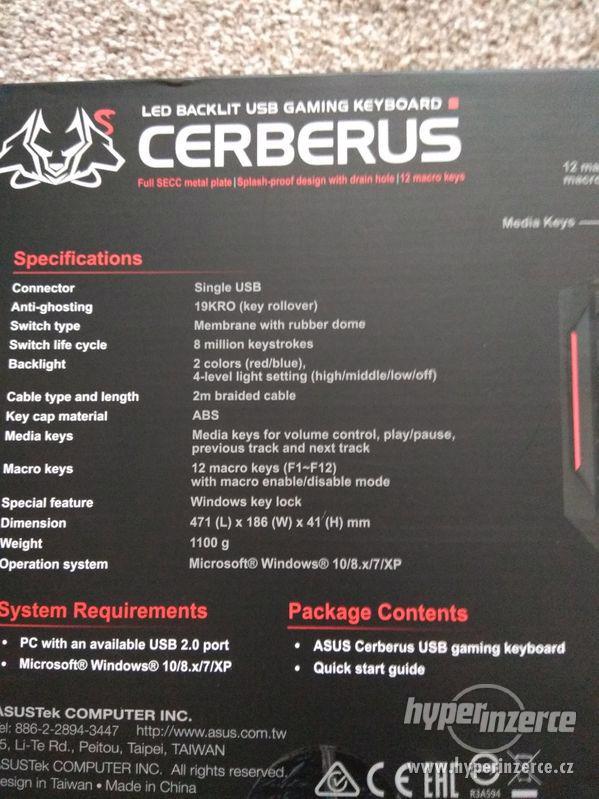 Nová herní klávesnice ASUS Cerberus v orig. balení - foto 4