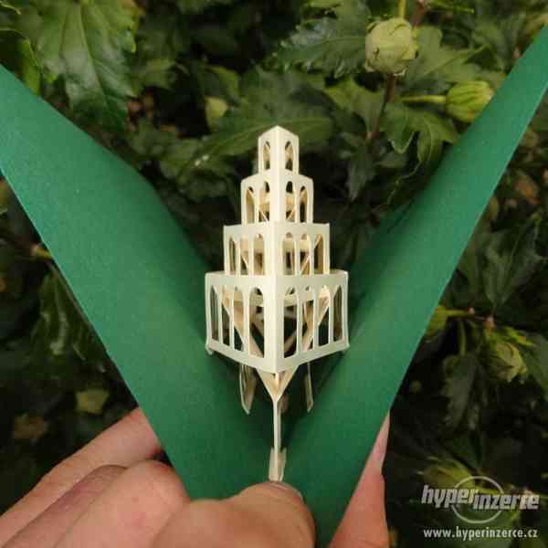 Dekorační 3D papírové rozkládací přání, stavba (S04) - foto 2