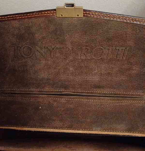 Kožená ručně šitá aktovka TONY PEROTTI - foto 4