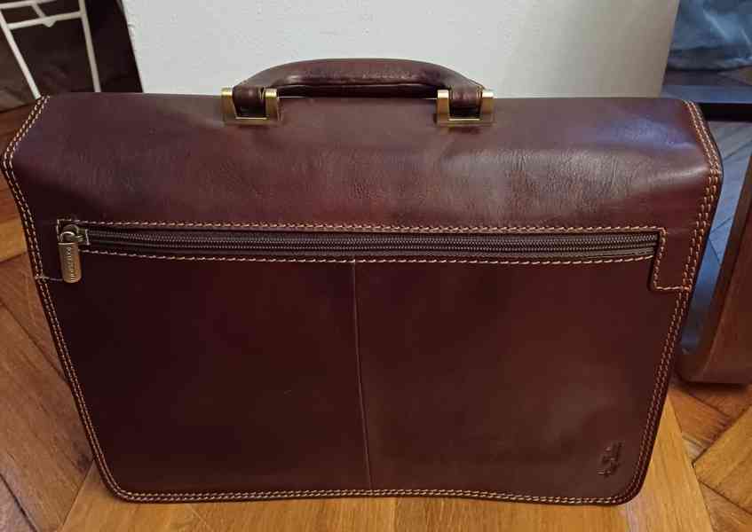 Kožená ručně šitá aktovka TONY PEROTTI - foto 2