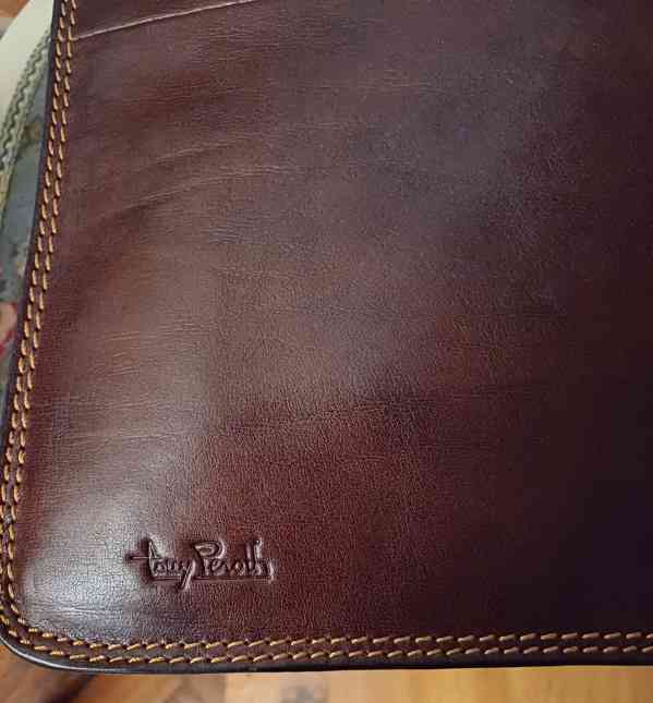 Kožená ručně šitá aktovka TONY PEROTTI - foto 5