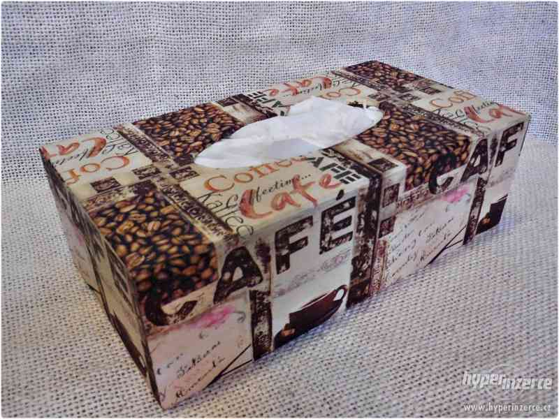 Dřevěná krabička na kapesníky - foto 1
