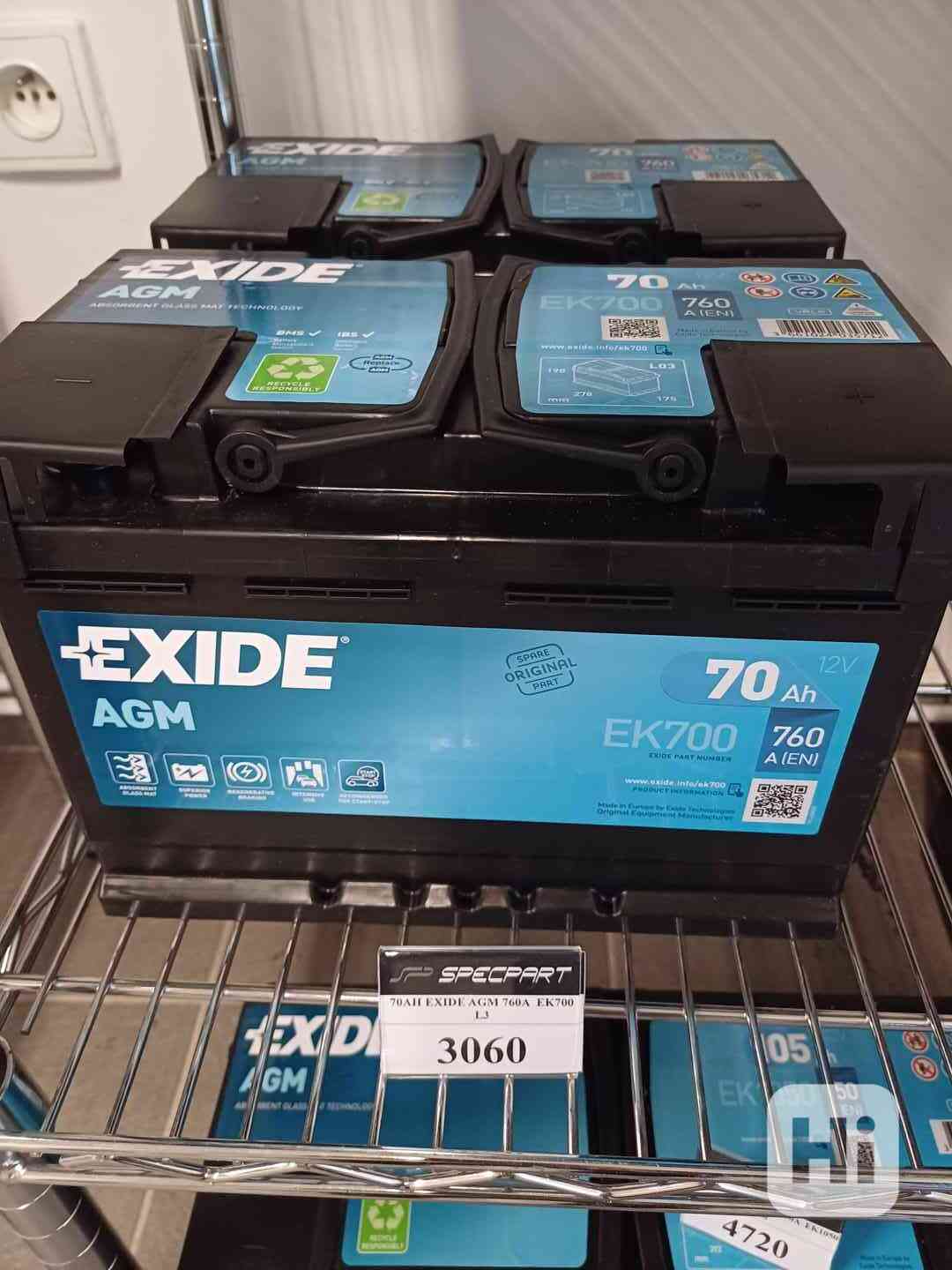 Exide EK700 70AH AGM 760A - foto 1