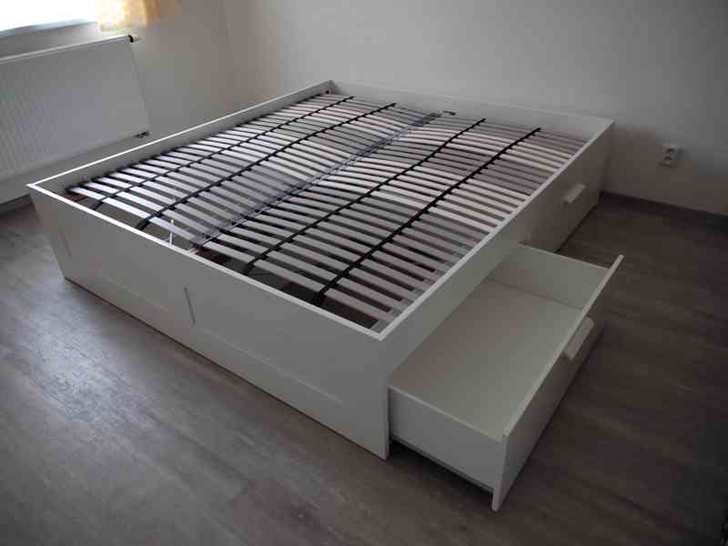 IKEA BRIMNES-nová, rozbalená, postel s úložnými díly.  - foto 2