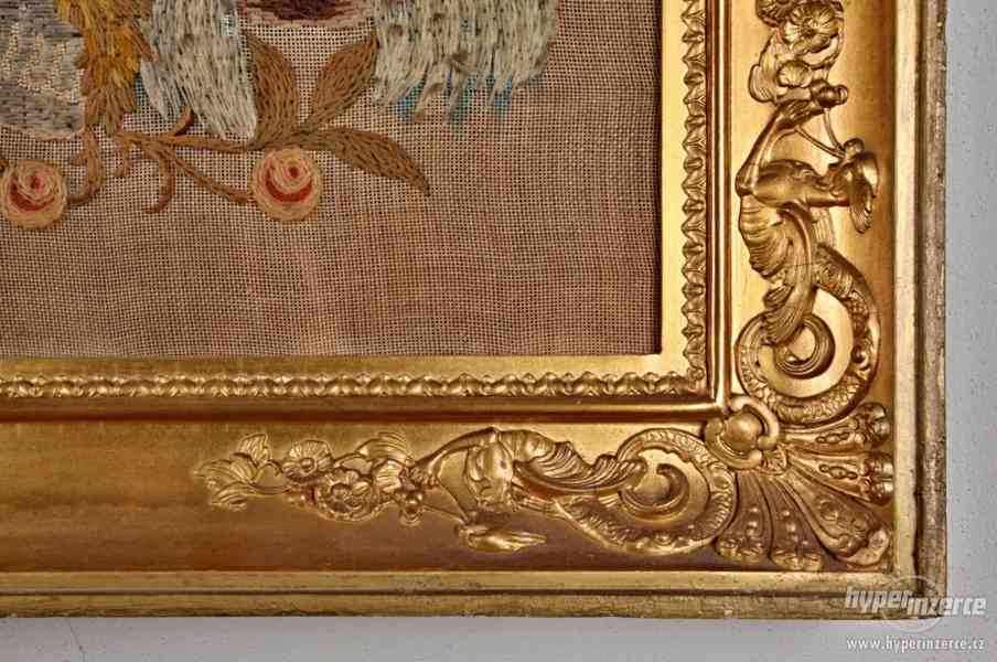 Ručně tkaný gobelín / tapiserie +/- 1820 - foto 3