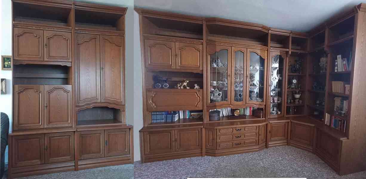LUXUSNÍ - ROHOVÁ rustikální obývací stěna z masivu - foto 2