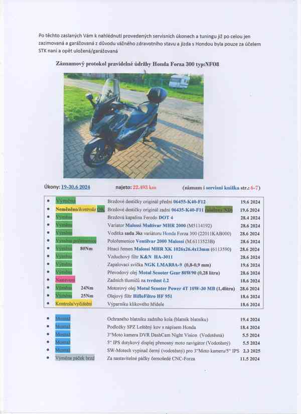 Honda Forza 300 (NF08) 2019-TOP stav,Tuning,včetně doplňků - foto 16