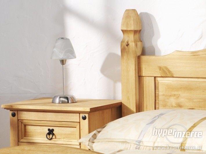 Manželská postel 180x200, dřevěná postel z masivu - foto 2