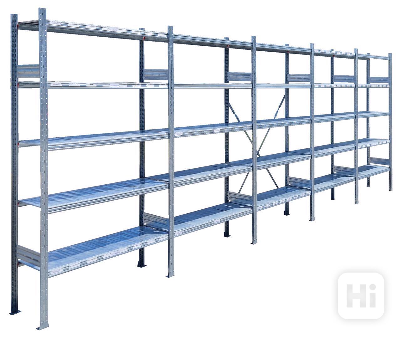 Profesionální Policové Regály Pozinkované. BAZAR - foto 1