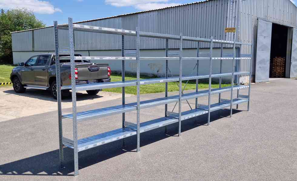 Profesionální Policové Regály Pozinkované. BAZAR - foto 3