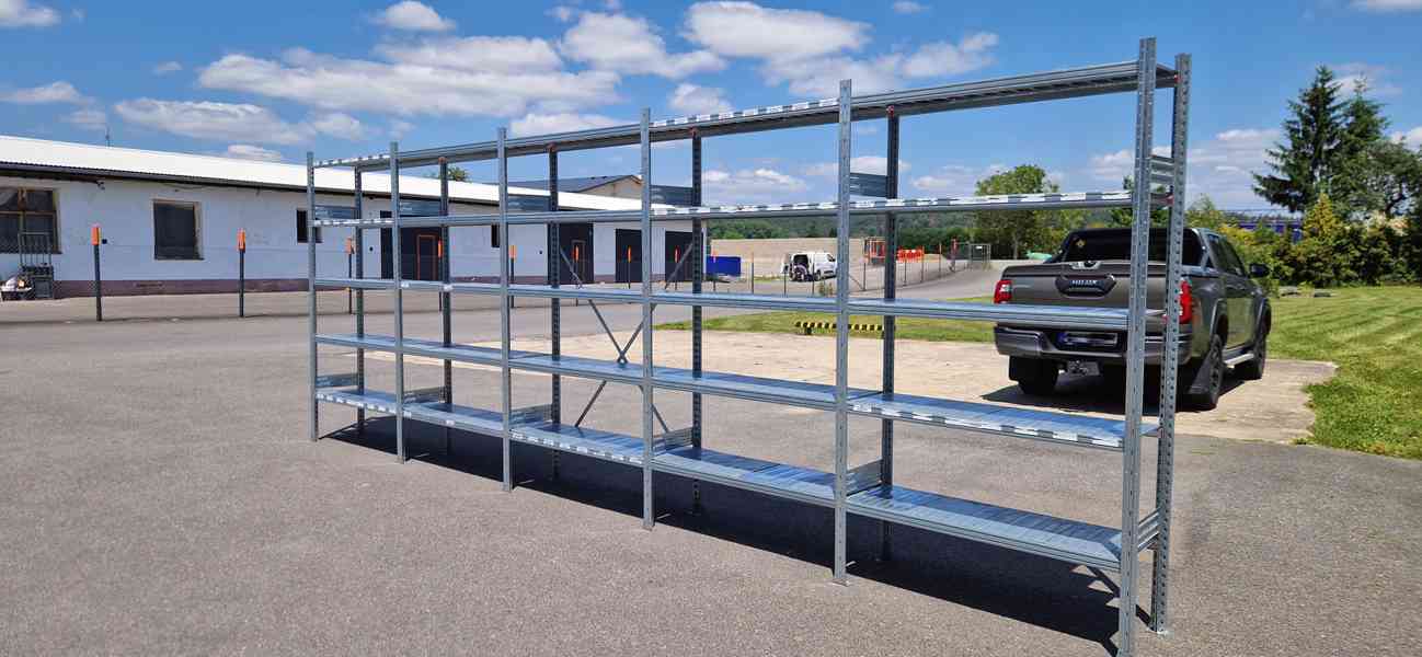 Profesionální Policové Regály Pozinkované. BAZAR - foto 2