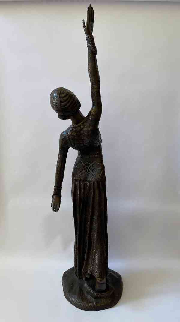 Tanečnice 116 cm - bronzová socha Art Deco - foto 4
