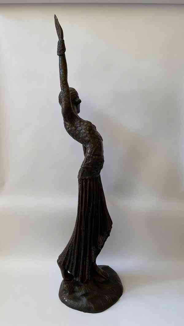 Tanečnice 116 cm - bronzová socha Art Deco - foto 3