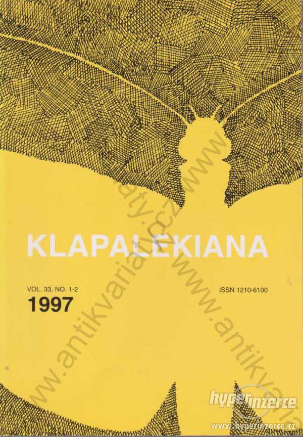 Klapalekiana 1997 Česká společnost entomologická - foto 1