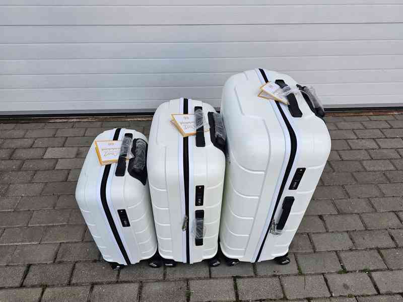Sada skořepinových cestovních kufrů bílá nové - foto 3