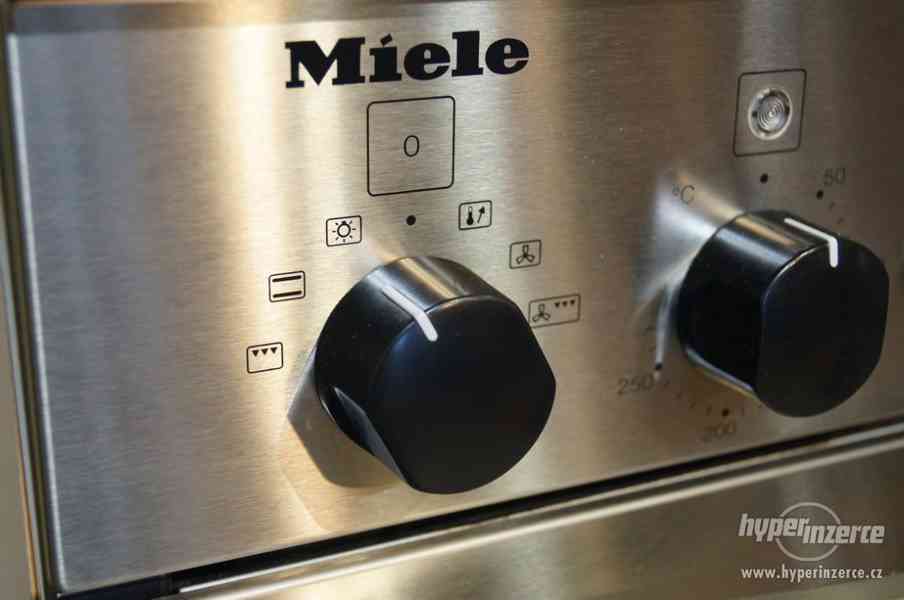 Miele nerezový vestavný sporák H 316 E, vyjížděcí vozík s pl - foto 3