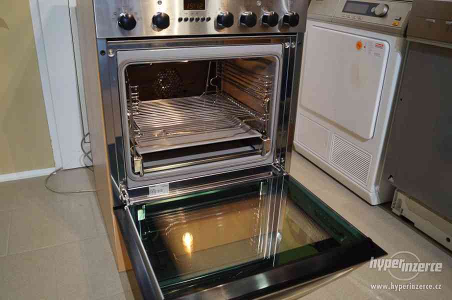 Miele nerezový vestavný sporák H 316 E, vyjížděcí vozík s pl - foto 7
